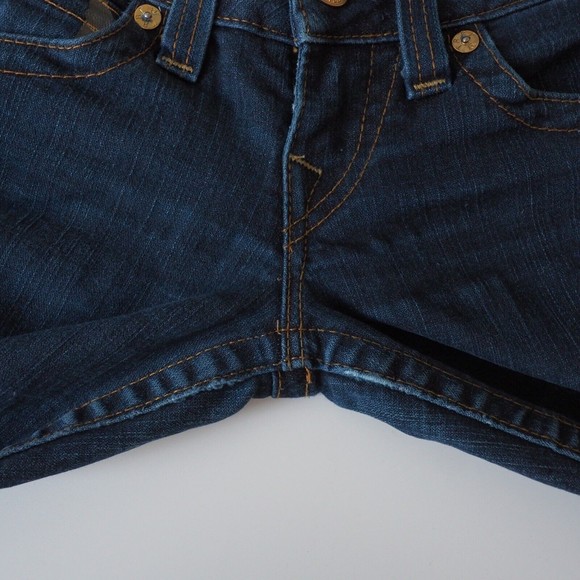 True Religion Billy Gold Foil Flap Pocket Straight Jeans 26X32 - Picture 9 of 12